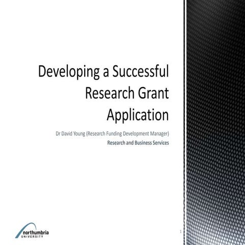 Developing a successful research grant application