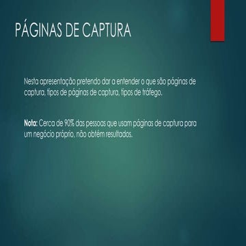 Páginas de captura
