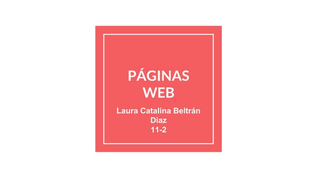Páginas web