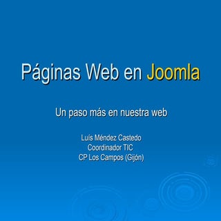 Páginas web en joomla