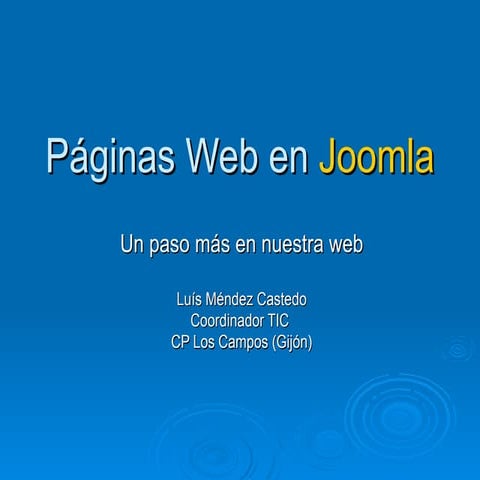 Páginas web en joomla
