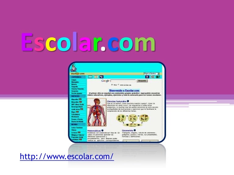 Página web educativa.
