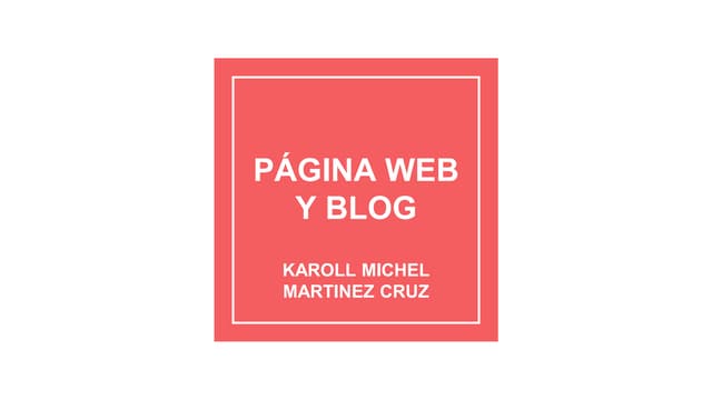 Página web y blog