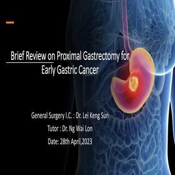 Proximal Gastrectomy for Early Gastric Cancer