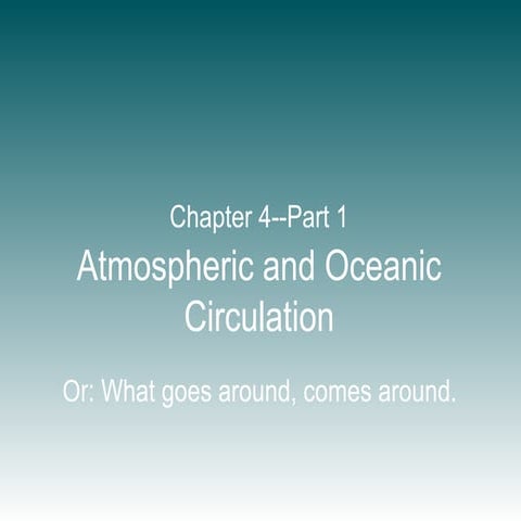 Physical Geography Lecture 06 - Atmosphere and Ocean Circulation Pt1 101716