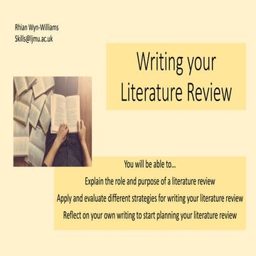 Pg literature reviews