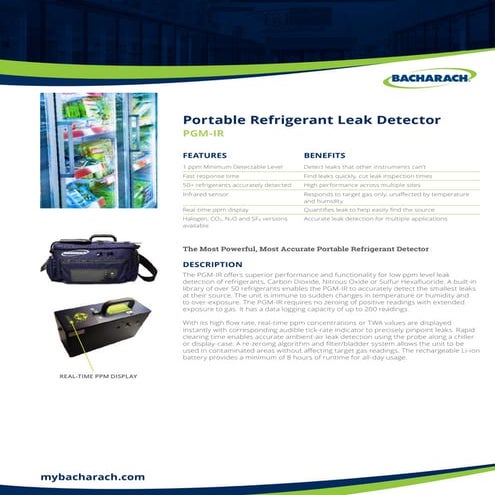 Bacharach PGM-IR  datasheett