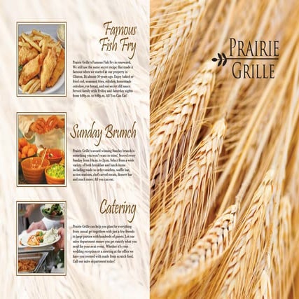 Prairie Grille Menu 2014 | PDF | Bars & Restaurants | Attractions