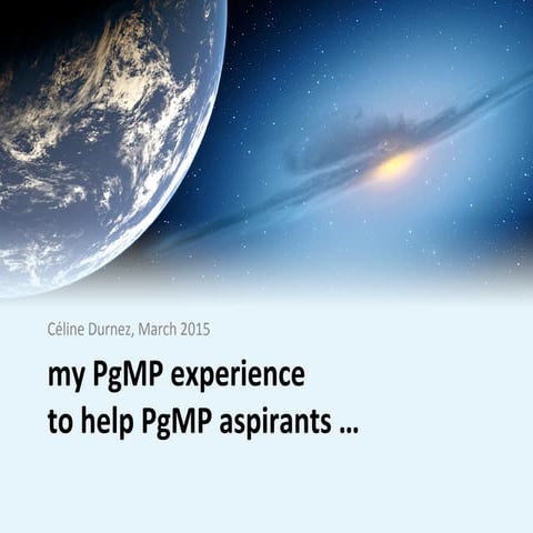My PgMP certification experience 