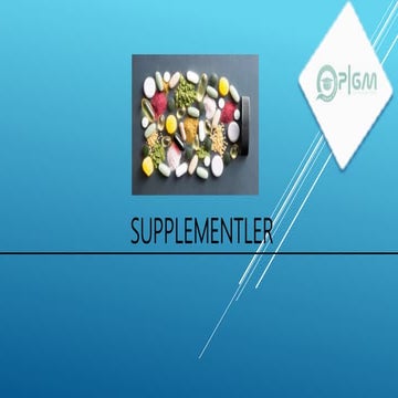 Pgm supplementler