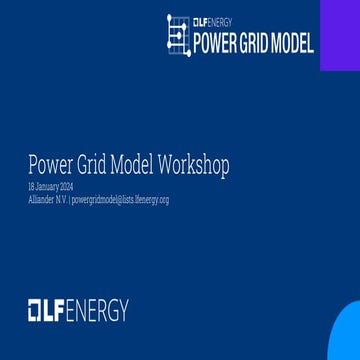 Power Grid Model Workshop - 18 January 2024