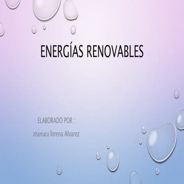 Diapositivas de energias renovables