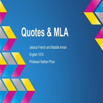 Quotes & MLA