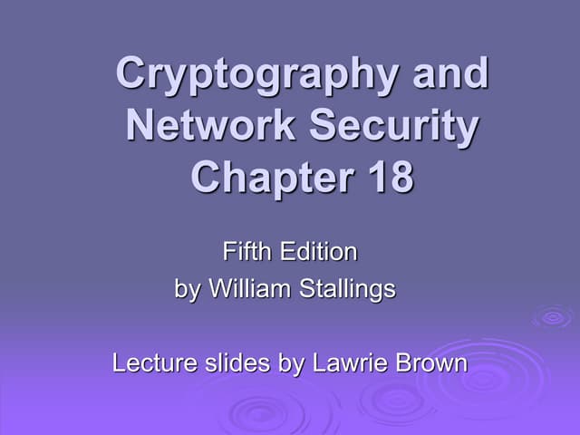 computer netwok security Pretty Good Privacy PGP.ppt