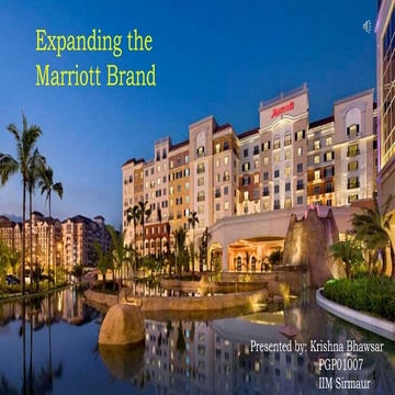 Corporate story telling of Marriott International | PPTX