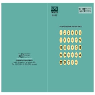 PGPSM placement brochure 2011-2012 | PDF