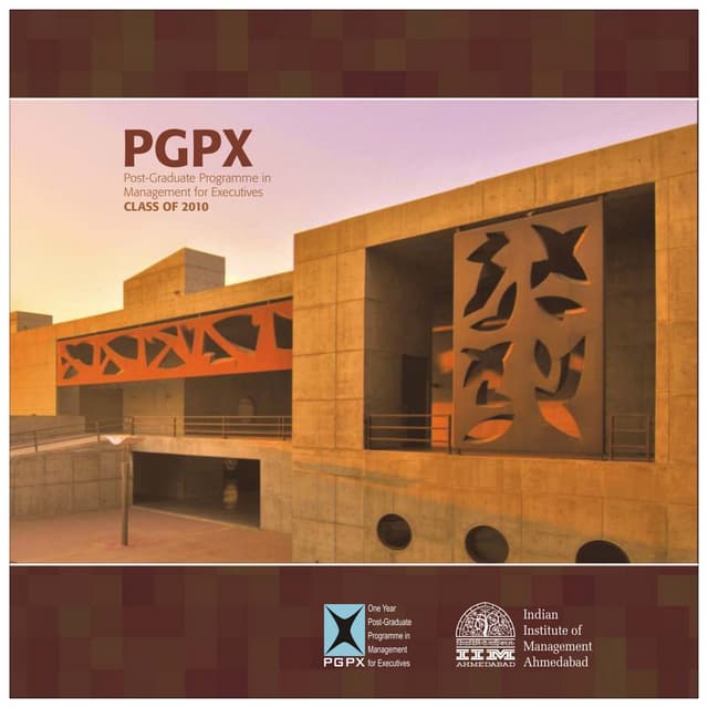 PGPX 09/10 Placement Brochure