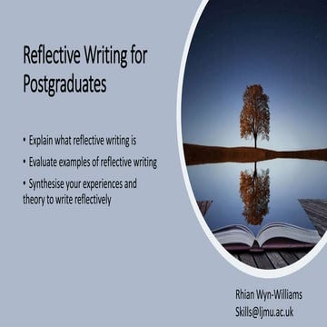 Pg reflective writing webinar