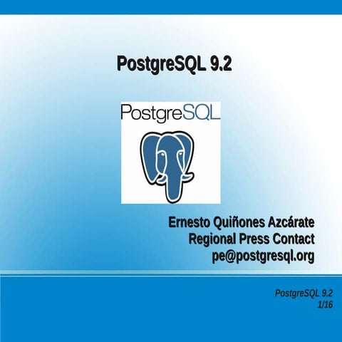 PostgreSQL 9.2