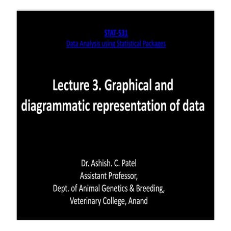 PG STAT 531 Lecture 3 Graphical and Diagrammatic Representation of Data