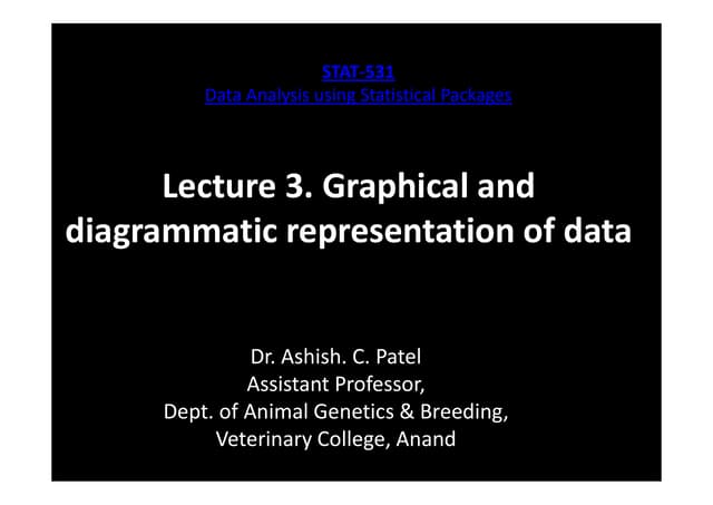 PG STAT 531 Lecture 3 Graphical and Diagrammatic Representation of Data