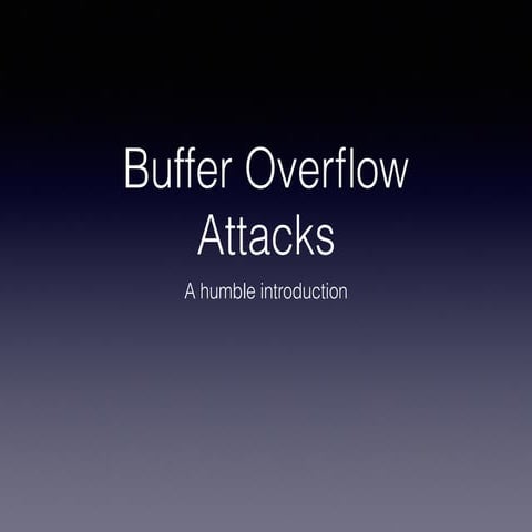 Buffer overflow Attacks | PDF