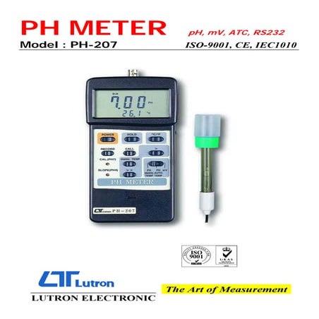 Lutron PH-207 PH-mV-TEMP. Meter 