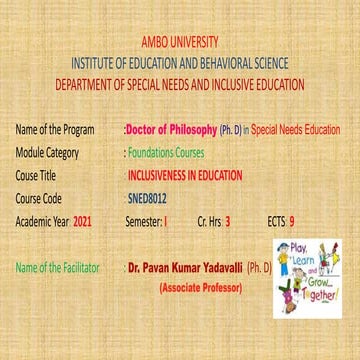Inclusiveness In Education