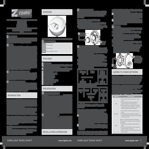 Ph psg01 - zipato smoke sensor user manual v1.0