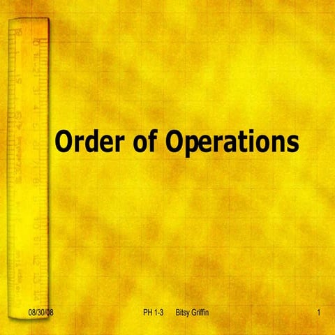 01 03 Order of Operations