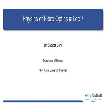 Comprehensive Overview of Fibre Optics Physics and Data Transmission | PDF