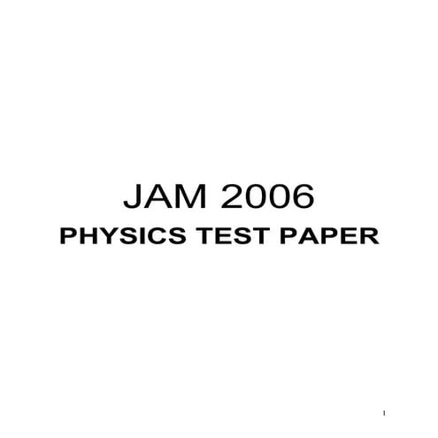 GATE - Physics - 2006