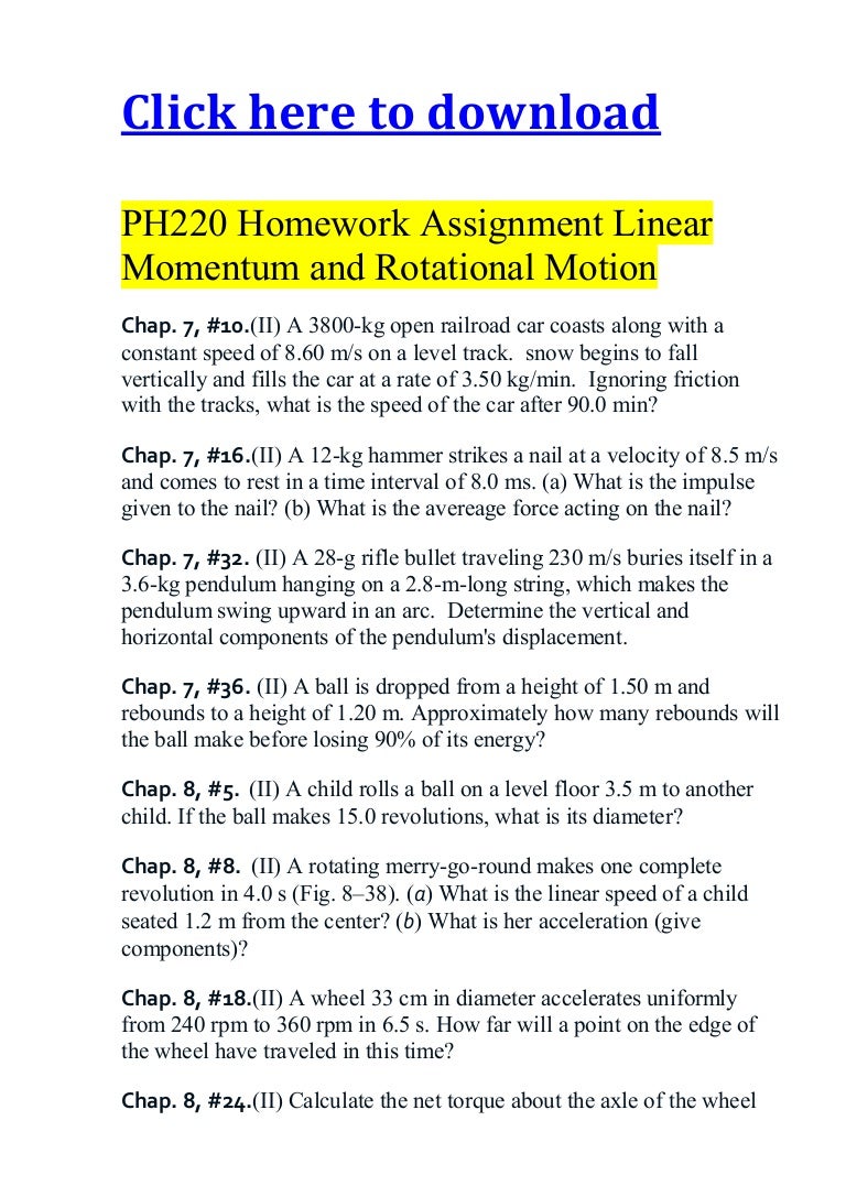 Rotational motion homework image