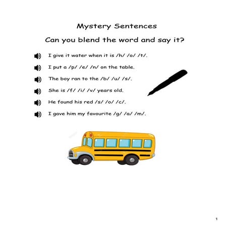 Mystery Sentences