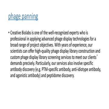 Phage panning