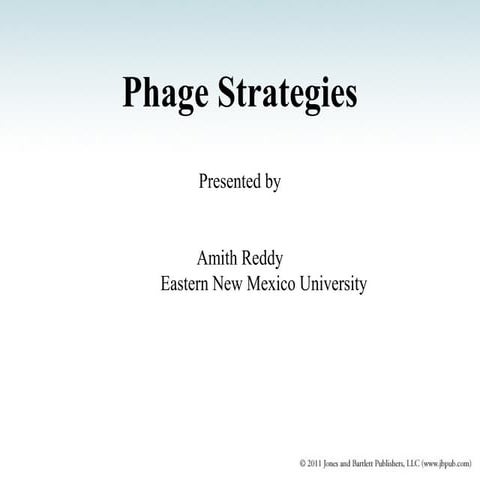 Phage stratagies