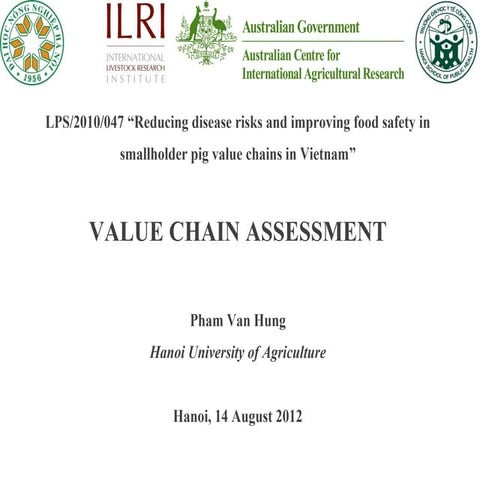 Reducing disease risks and improving food safety in smallholder pig value cha...
