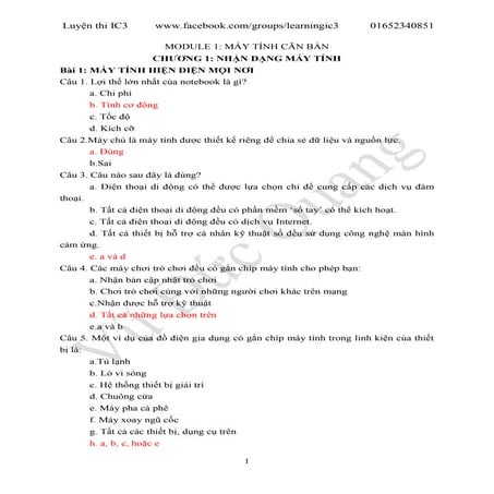 Phan 1   may tinh can ban - dap an