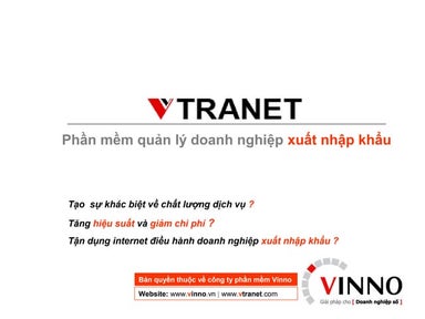 Phan mem quan ly doanh nghiep xuat nhap khau - vtranet
