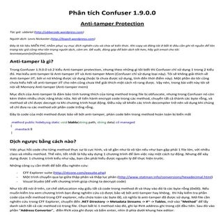 Phân tích Confuser 1.9.0.0 - Anti-t...