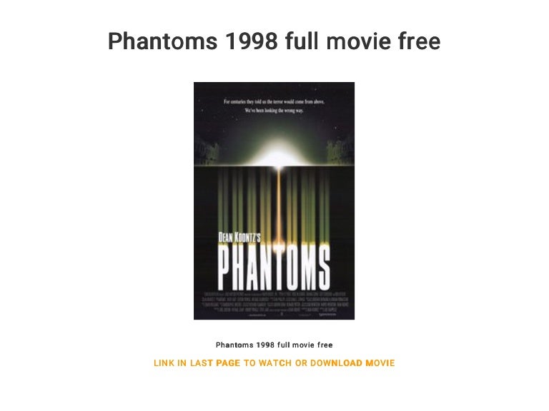 Phantoms 1998 Full Movie Free