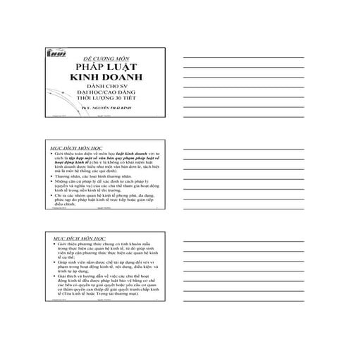 Pháp luật kinh doanh 