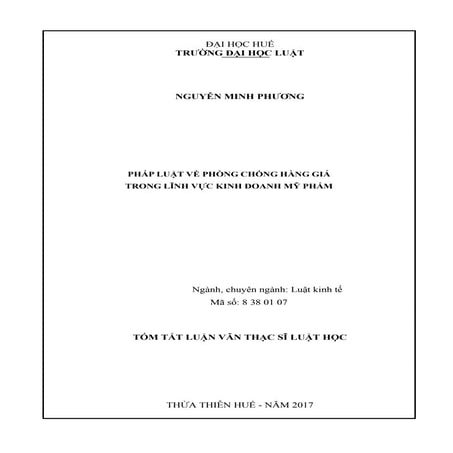 pháp luật về phòng chống hàng giả trong lĩnh vực kinh doanh mỹ phẩm