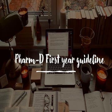 Pharm-D First year guidelines, Doctor of Pharmacy