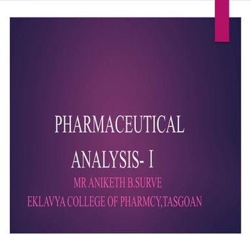 Pharmaceutical analysis 
