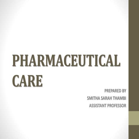Pharmaceutical care