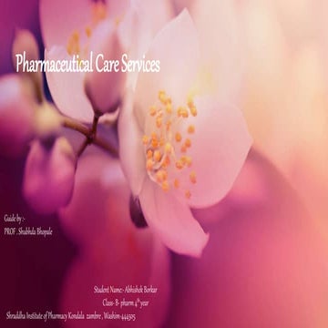 Pharmaceutical Care Services PPT.pptx