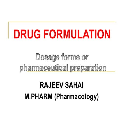 Dosage Forms or Pharmaceutical Prepreparation 