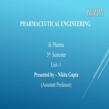Pharmaceutical Engineering Unit -1.pptx
