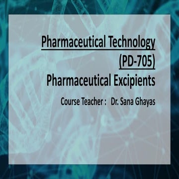 Pharmaceutical excipients